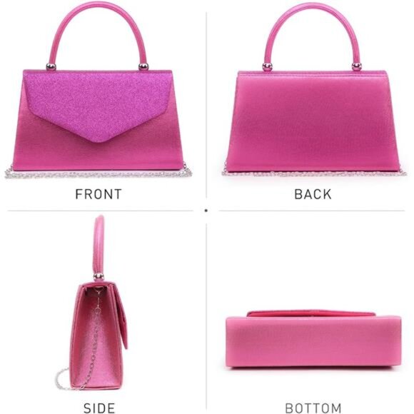 Dasein Women's Evening Bag Party Clutches Wedding Purses Cocktail Prom Handbags - Picture 3 of 6